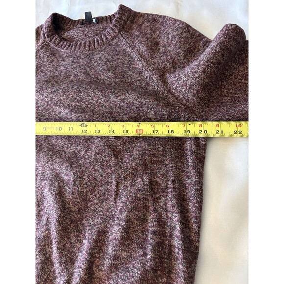 THEORY Eston T Quake Red Marled Pullover Sweater Men Large Crew Neck Knit - Picture 11 of 11